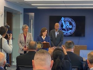 Image of Gov Hochul at a signing ceremony on Sept. 4, 2024, in New York City